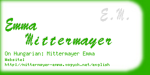 emma mittermayer business card